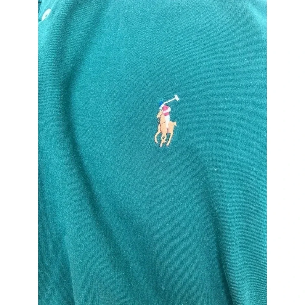Polo Ralph Lauren Men's Classic Fit Solid Green Polo Short Sleeve Logo Size L